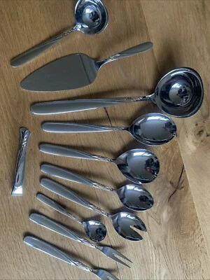 WMF Bologna Cromargan Acciaio Posate 11 Tappetino Zuppa Sauce Insalata Torta ECC - Immagine 1 di 4