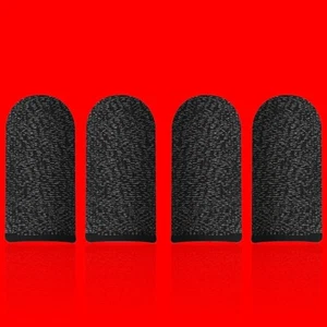 4x Gaming Finger Sleeve Breathable Fingertips For PUBG Mobile Games Touch Screen - Picture 1 of 1