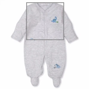Kissy Kissy Happy Saurus Stripe Footie newborn New with Tags - Picture 1 of 1