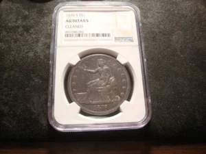 1876-S NGC AU Details Trade Dollar Premium Coin SLABZ - Picture 1 of 5