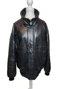 Vintage Yamaha Black Leather Men's Cafe Racer Motorcycle Jacket 42 Biker  Moto - Bild 1 von 11