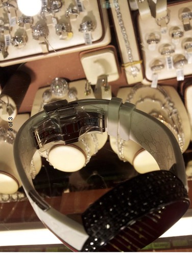 Nuovo Orologio Svizzero Digitale Uomo Gucci Custodia Completa Diamante Nero Ya114214