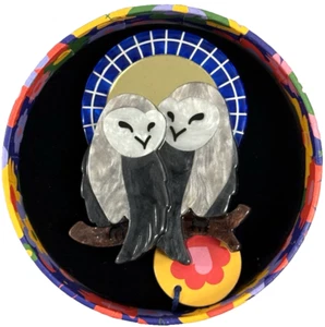 ERSTWILDER GOOD OMENS OWLS BROOCH - SPELLBOUND. NEW IN BOX. - Bild 1 von 1
