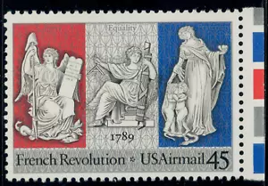 USA - 1989 - Airmail - 200th Anniversary of the French Revolution - 45¢ - #4217 - Picture 1 of 1