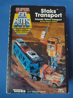TONKA 1983 Super GO BOTS  GOBOTS STAKS TRANSPORT Friendly Robot TRANSPORT NRFB - Image 1 of 4