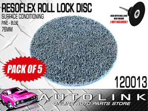 RESOFLEX 76mm ROLOC DISCS FINE BLUE HEAD EXHAUST GASKET SURFACE CONDITIONING x5  - Picture 1 of 3