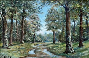 Edward Loverius (1911-1992): Woodland scene, original oil on board - Picture 1 of 4