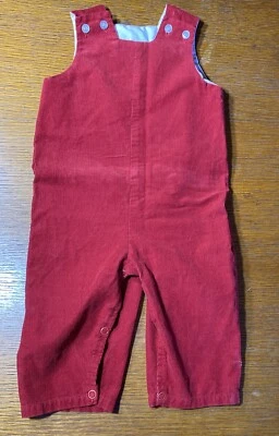 Bailey Niños Navidad Vacaciones Mono Pana Rojo Mono Largo Talla 9 Meses Foto 1 de 4