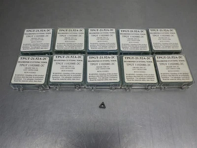 Lote de 10 ¡Nuevos! Insertos Teledyne CBN TPGT-21.52A-2C TDC-21 TPGT 110208E-2C Foto 1 de 2