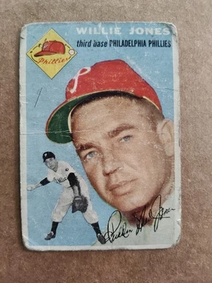 Tarjeta de béisbol #41 Topps de Willie Jones Philadelphia Phillies 1954 Foto 1 de 2