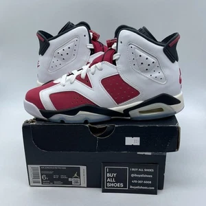 Size 6Y - Jordan 6 Retro OG Mid Carmine Red White Leather Suede (384665-106) - Picture 1 of 9