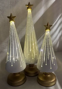 Night Starry Weihnachtsbäume 3 Stück Resin Weihnachtsbaum mit Lichtern CH2 - Bild 1 von 12