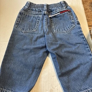 Vintage 2001 Tommy Hilfiger denim blue Jean capris/ Cropped Pants Kids Size 6 - Picture 1 of 4