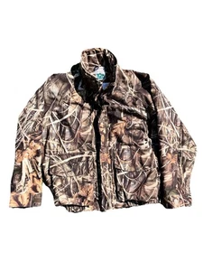 10X Duck Camo Hunting Jacket Advantage Max-4 HD Insulated Fleece Lined Lrg Reg - Picture 1 of 16