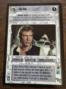 Read * HP * Decipher Star Wars CCG Premiere Han Solo BB Rare PWE Heavy play - Picture 1 of 2