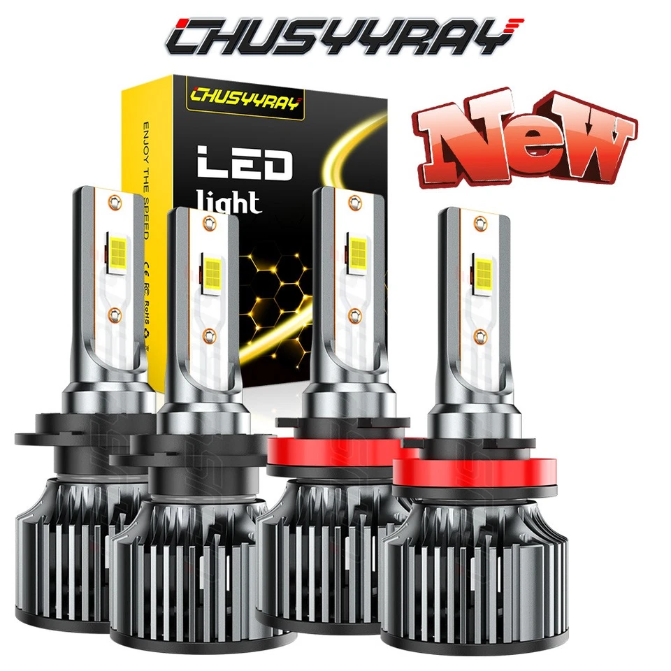 Kit de faros LED de haz alto bajo + bombillas antiniebla para Hyundai Veracruz 2007-2012 Foto 1 de 4