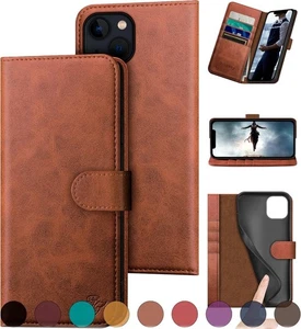 iPhone  Wallet Case 6.1", PU Leather Flip Folio with Card Holders RFID Blocking - Picture 1 of 7