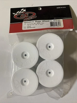DE Racing Speedline Buggy Rear Wheels White DER-SB4-ARW NEW - Image 1 of 3