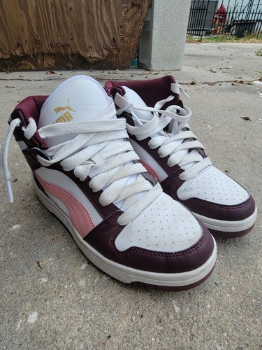 Scarpe casual sneakers alte Puma Rebound Layup Sl donna rosse rosa bianche