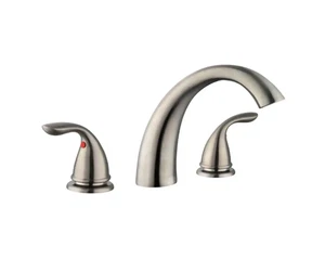 Glacier Bay Builders 2-Handle Deck-Mount Roman Tub Faucet in Brushed Nickel - Picture 1 of 6
