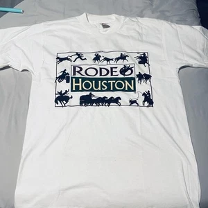 Houston Rodeo 1990's Tee T-Shirt Vintage Large L NOS Mattress Mack Vintage - Bild 1 von 7