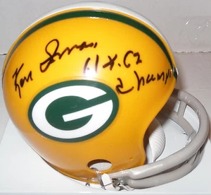 Mini Casco Packers KEN IMAN Firmado Riddell 2-Bar Retroceso Automático con 61 62 CHAMP - Imagen 1 de 1
