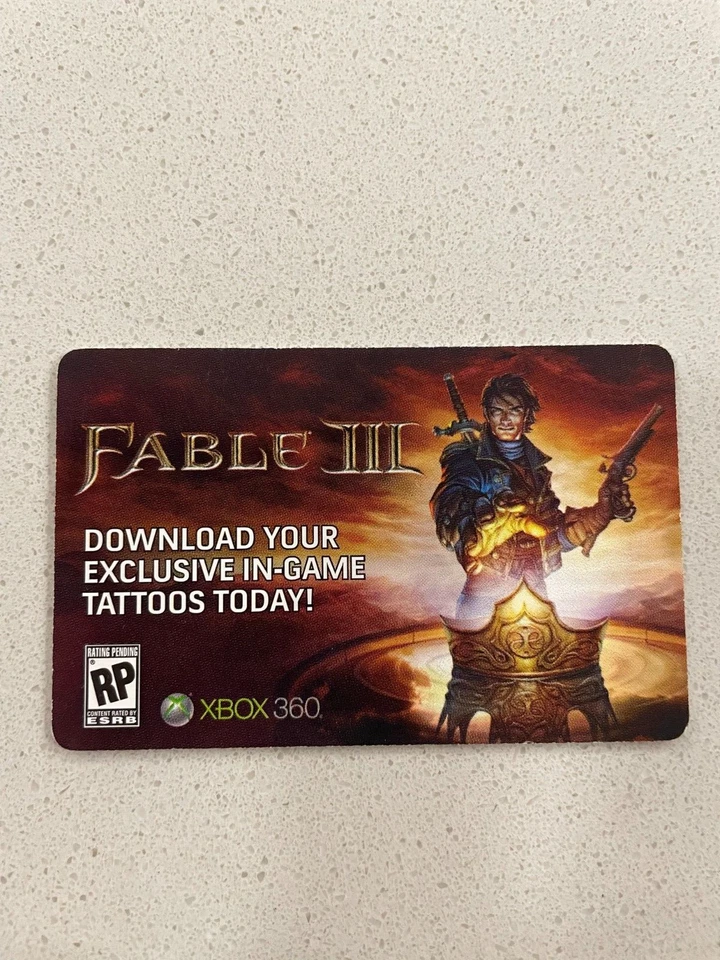 FABLE III 3 - IN GAME TATTOOS DLC CODE ONLY - NO GAME - Image 1 of 1