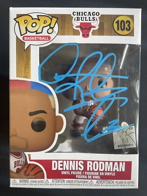 Dennis Rodman Signed Autographed Chicago Bulls Funko Pop 103 Last Dance Psa/Dna  - Image 1 of 4