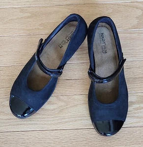 Naot schwarze Wildleder Lackleder Mary Jane Schuhe Absatz Damen Gr. 38/7 neu ohne Etikett - Bild 1 von 6