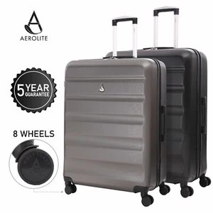 Large Suitcase with 4 Wheels Hard Shell Hold Check in Checked Luggage Aerolite - Picture 1 of 16