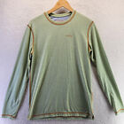 Orvis Trout Bum Shirt Mens Small Green Long Sleeve Pullover Stretch Outdoor