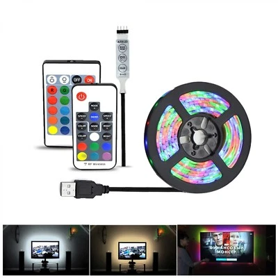 Led Light Strip 5V USB Cable 2835 Smd 5m Rgb Waterproof Flexible Tape Roll Dc - Image 1 of 4