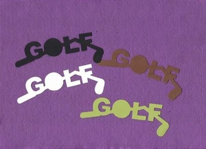 GOLF word die cuts scrapbook cards - Picture 1 of 1