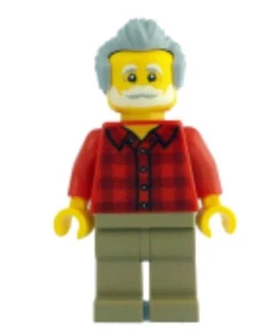 LEGO® Minifig idea211 - Man - Red Plaid Flannel Shirt - Picture 1 of 1
