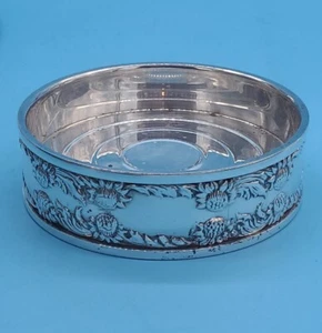 TIFFANY CHRYSANTHEMUM STERLING SILVER WINE COASTER - Picture 1 of 8