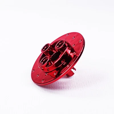 Pieza Disco Freno Rojo Cromo Personalizado Compatible con LEGO 35189, para Coches MOC. Foto 1 de 2