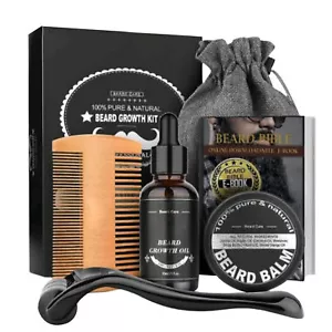 Beard Growth Kit for Men - Grooms Beard Mustache boosts hair growth Beard Oil - Picture 1 of 8