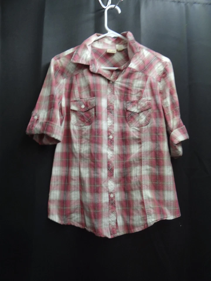 Camisa abotonada a cuadros marca Mudd para niña talla XL (B7) Foto 1 de 2