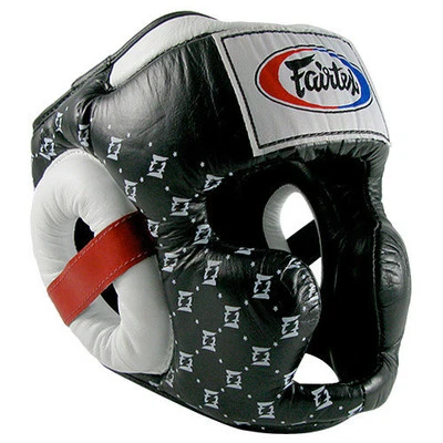 NEW! Fairtex Super Sparring Headgear - Black & White - Muay Thai Kickboxing, MMA - Image 1 of 4