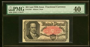 FR1381 50c US FRACTIONAL CURRENCY -  PMG40 - Picture 1 of 2