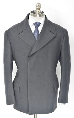 $6690 NWT KITON KNT Gray 14 Micron Wool Double Breasted Over Coat 42 (EU 52) L - Image 1 of 4