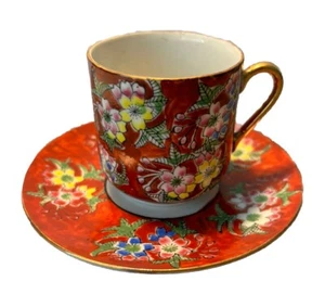 Japanische handbemalte florale Demitasse Tasse & Untertasse Andrea von Sadek - Bild 1 von 5