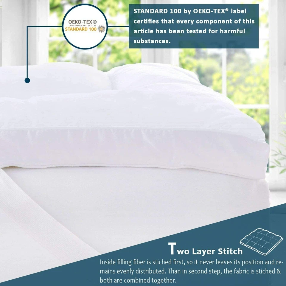 Hotel Quality Mattress Topper 10cm Deep Thick Single Double King Super ALL SIZES
