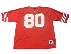 San Francisco 49ers Rice Jersey Starter Mens XL Jerry Rice Red Vintage - Picture 1 of 7