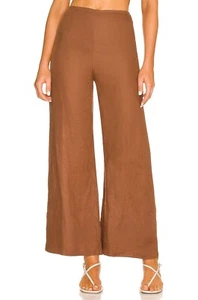 Revolve Faithful the Brand Ottavio Linen Wide Leg Pant Slits Women's Size US 4 - Picture 1 of 24