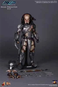 STOCK New Hot Toys MMS190 Alien vs. Predator Predators 2 AVP Scar Predator 2.0 - Picture 1 of 4