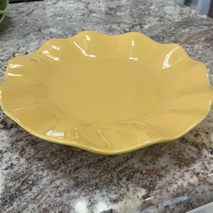 Kiste & Fass gerüscht 12 Zoll Servierteller Platte golden gelb gerührt NEU - Bild 1 von 4