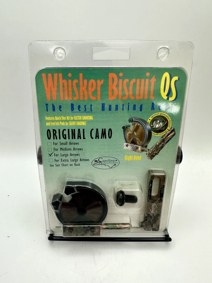 Carolina Archery WHISKER BISCUIT QS Camo Large Arrows Right Hand Bow Hunting NIB - Image 1 of 2