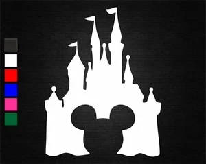 MICKEY MOUSE DISNEY CASTLE VINYL STICKER CAR/VAN/WALL/LAPTOP/TABLET/WINDOW - Picture 1 of 6