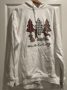 Plaid Christmas Hoodie size XL - Picture 1 of 2